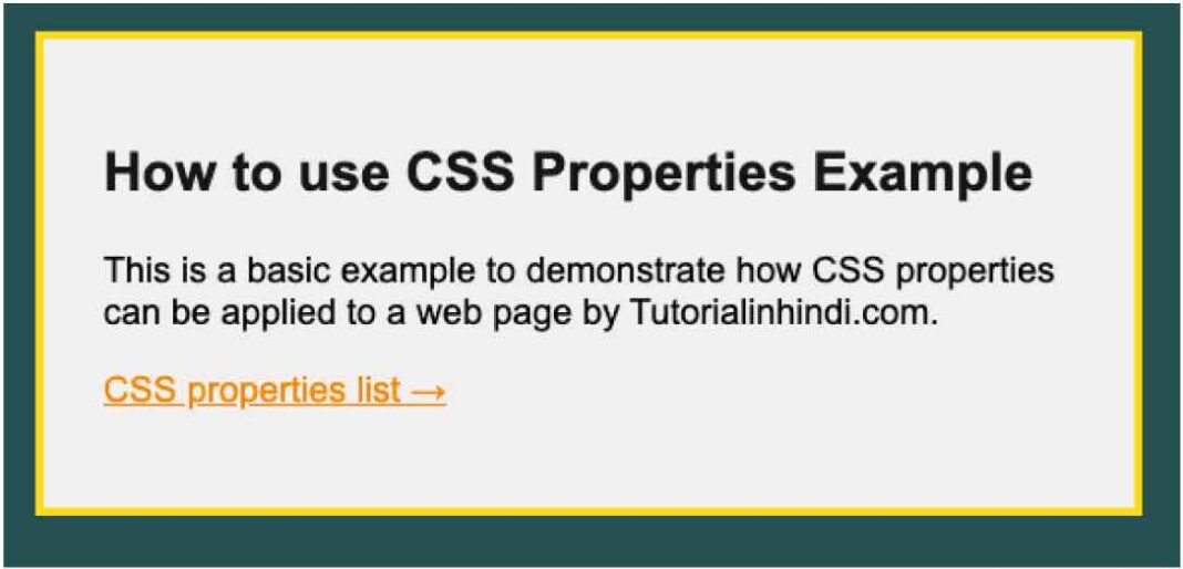 CSS Property In Hindi (CSS Properties का उपयोग) - Tutorial In Hindi